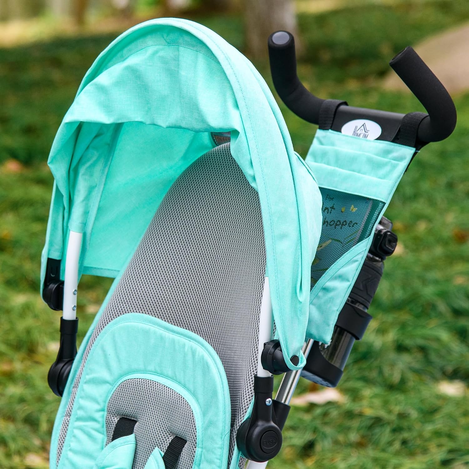 HOMCOM 6-in-1 Kinderdriewieler met Duwstang - Groen - 102 x 49 x 102 cm