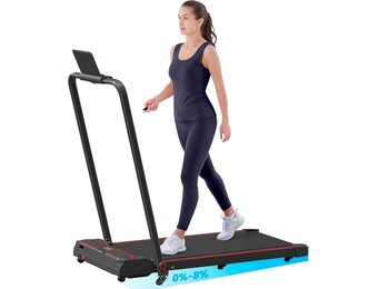 Tvdugim Wandelband voor onder bureau - Compact en stil - Zwart - 110 x 49 cm