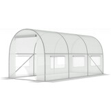 Witte folietunnel met ramen - 9m2 = 450 * 200 * 200