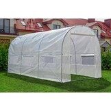 Witte folietunnel met ramen - 9m2 = 450 * 200 * 200