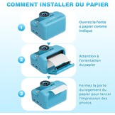 Instant camera voor kinderen, met selfie, compacte camera, 1080p HD, directe print van foto's, verjaardagscadeau, kerstcadeau, speelgoed vanaf 3, 4, 5, 6, 8, 7, 9, 10, 11 jaar, meisjes, jongens