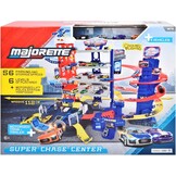 Dickie Toys Majorette 212059984 - Super City Chase Center Playset, 5 verdiepingen, licht, geluid, 4 die-cast auto's, 112 x 70 x 84 cm, Speelgoedgarage, vanaf 5 jaar,meerkleurig