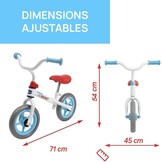 Chicco loopfiets Bright Rocket, pedaalvrije kinderfiets, lichtgewicht loopfiets, met verstelbaar stuur en zadel, max 25 kg, wit, 2-5 jaar, cadeau-idee