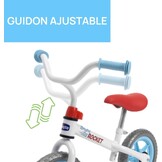 Chicco loopfiets Bright Rocket, pedaalvrije kinderfiets, lichtgewicht loopfiets, met verstelbaar stuur en zadel, max 25 kg, wit, 2-5 jaar, cadeau-idee