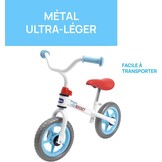 Chicco loopfiets Bright Rocket, pedaalvrije kinderfiets, lichtgewicht loopfiets, met verstelbaar stuur en zadel, max 25 kg, wit, 2-5 jaar, cadeau-idee