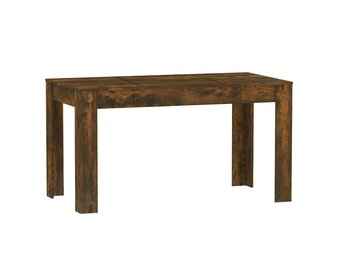 vidaXL Eettafel 140x74,5x76 cm bewerkt hout gerookt eikenkleurig