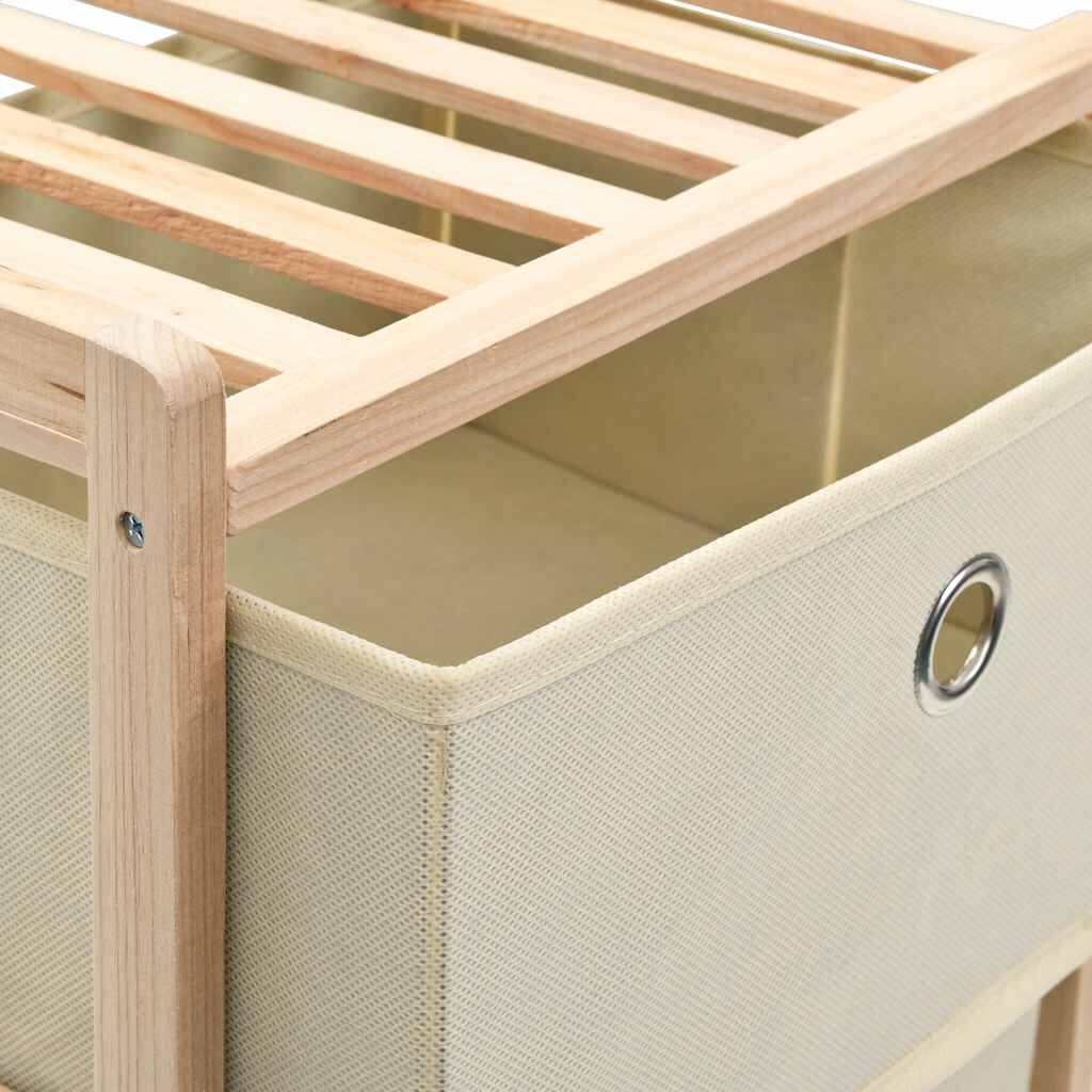 vidaXL Opbergmeubel Cederhout Beige - 34% Korting