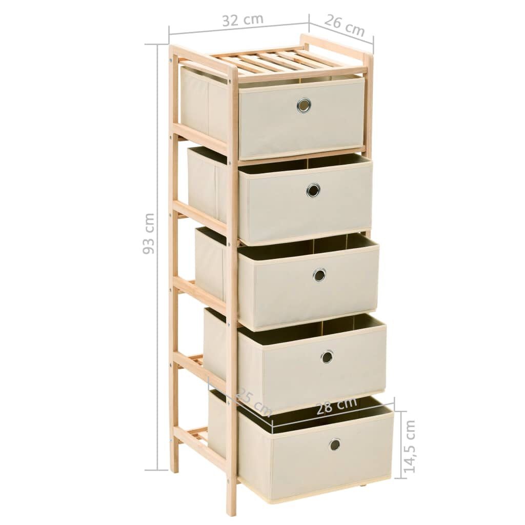 vidaXL Opbergmeubel Cederhout Beige - 34% Korting