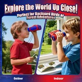 Kinderspeelgoed Verrekijker met Kompas Rood-Blauw - Avontuurlijke Buitenspeelset voor Jongens 3-12 Jaar