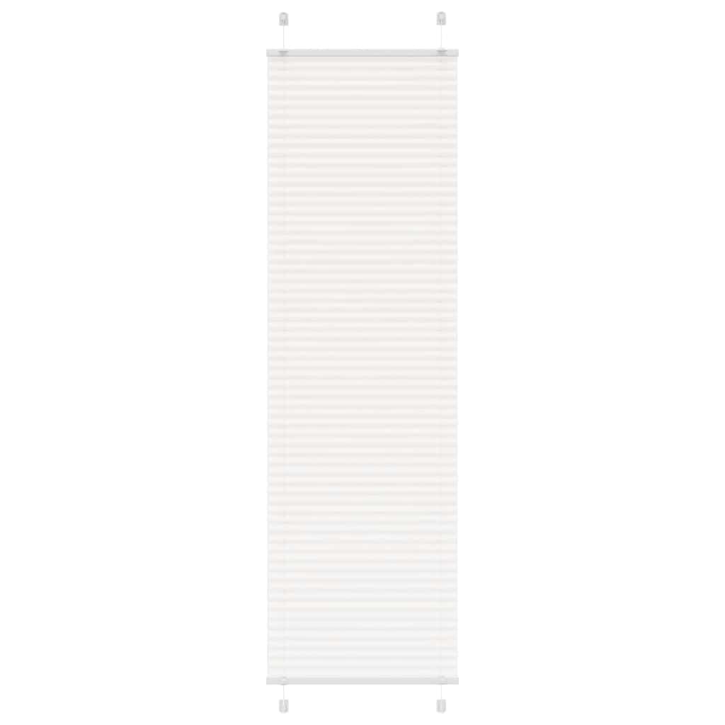 vidaXL Plissé rolgordijn 55x200 cm stofbreedte 54,4 cm polyester wit