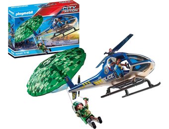 Playmobil City Action Politiehelikopter met Parachutesprong - Multi kleuren