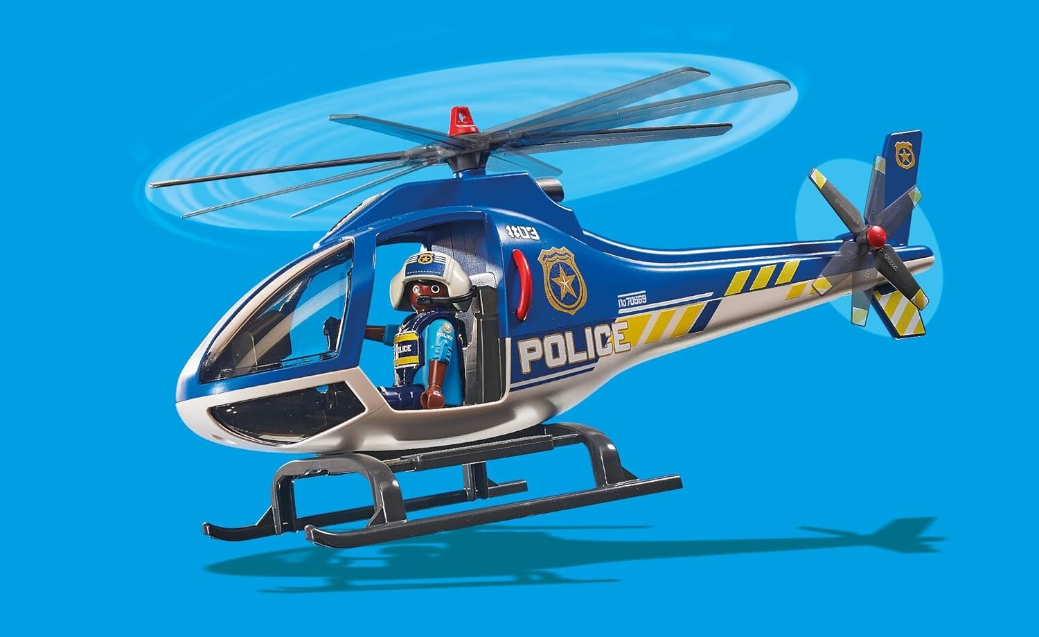 Playmobil City Action Politiehelikopter met Parachutesprong - Multi kleuren