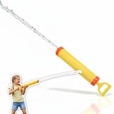 alldoro 60111 waterschutter, Ø-45 cm, meerkleurig | Sterk waterpistool voor kinderen met zeer hoog bereik, robuust en eenvoudig te bedienen, geel-oranje