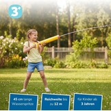 alldoro 60111 waterschutter, Ø-45 cm, meerkleurig | Sterk waterpistool voor kinderen met zeer hoog bereik, robuust en eenvoudig te bedienen, geel-oranje