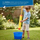 alldoro 60111 waterschutter, Ø-45 cm, meerkleurig | Sterk waterpistool voor kinderen met zeer hoog bereik, robuust en eenvoudig te bedienen, geel-oranje