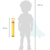 alldoro 60111 waterschutter, Ø-45 cm, meerkleurig | Sterk waterpistool voor kinderen met zeer hoog bereik, robuust en eenvoudig te bedienen, geel-oranje
