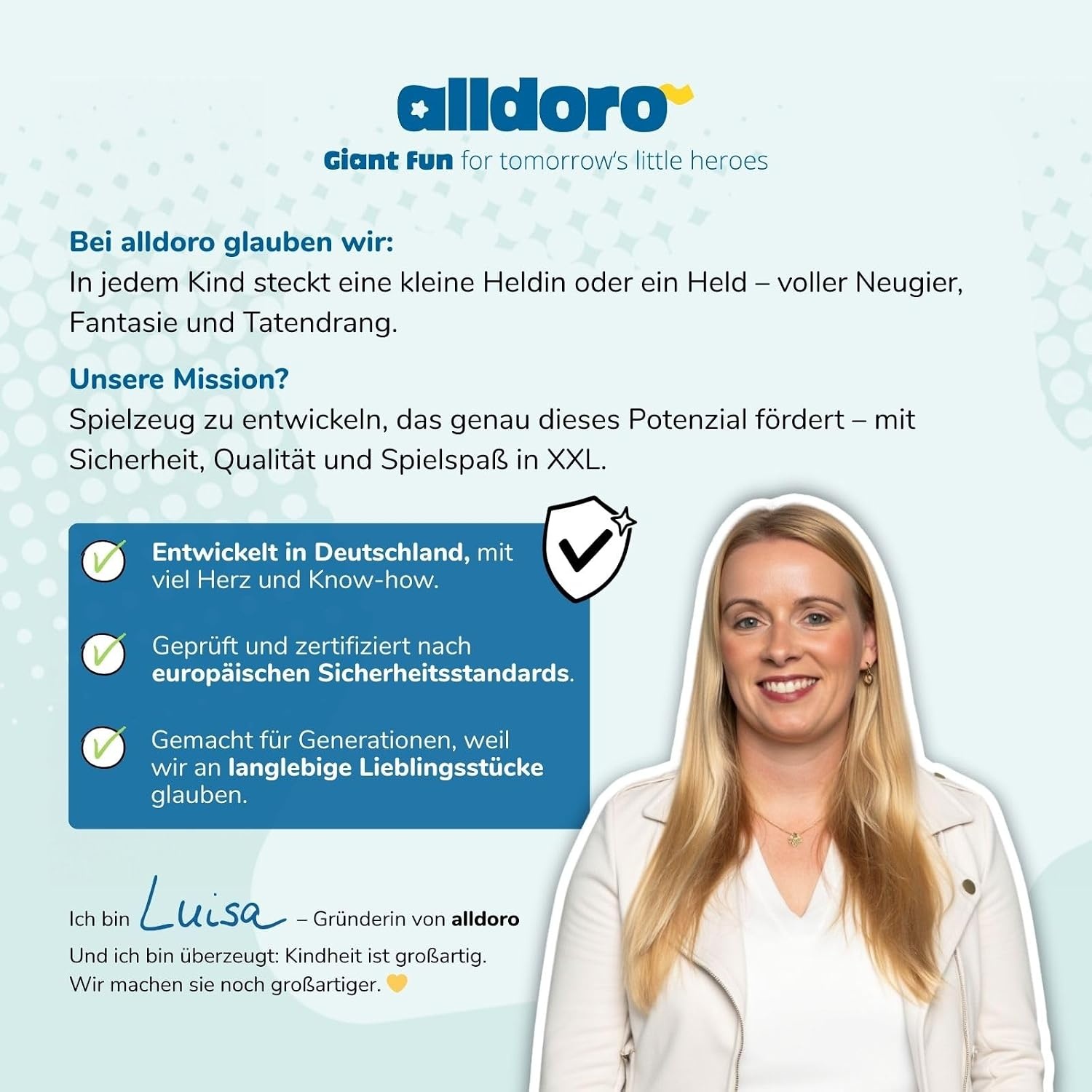 alldoro 60111 waterschutter, Ø-45 cm, meerkleurig | Sterk waterpistool voor kinderen met zeer hoog bereik, robuust en eenvoudig te bedienen, geel-oranje