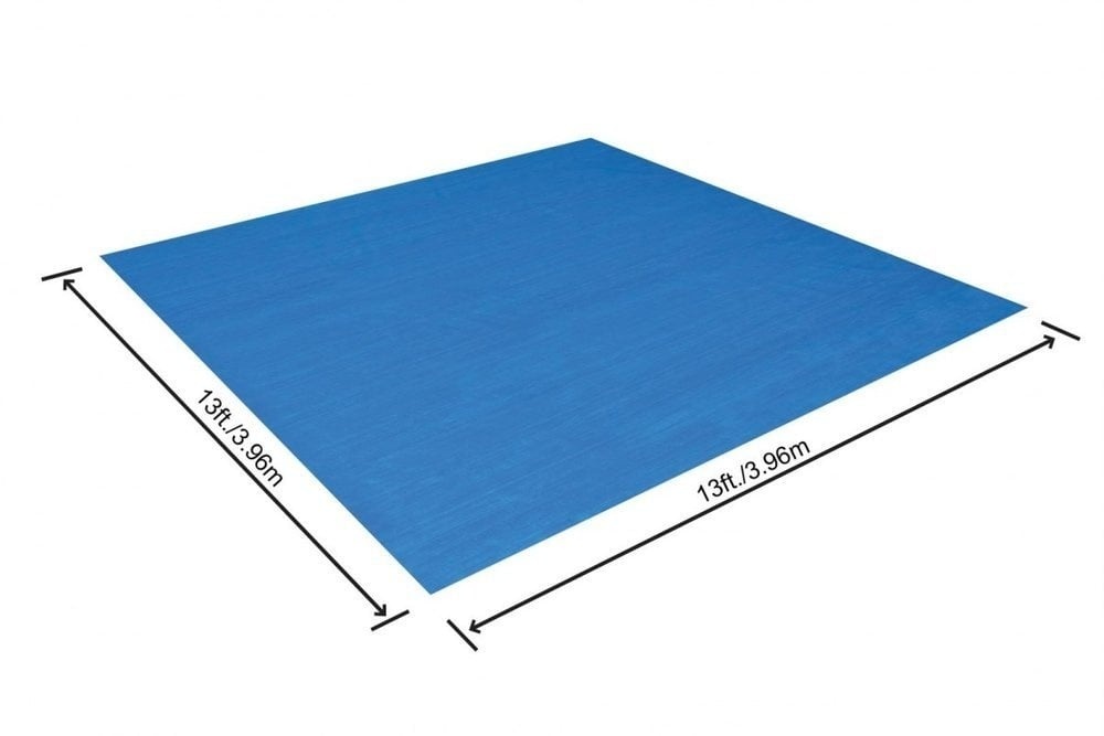 Zwembad Grondzeil Blauw Vinyl 396x396 cm | Beschermend & Isolerend | 33% Korting