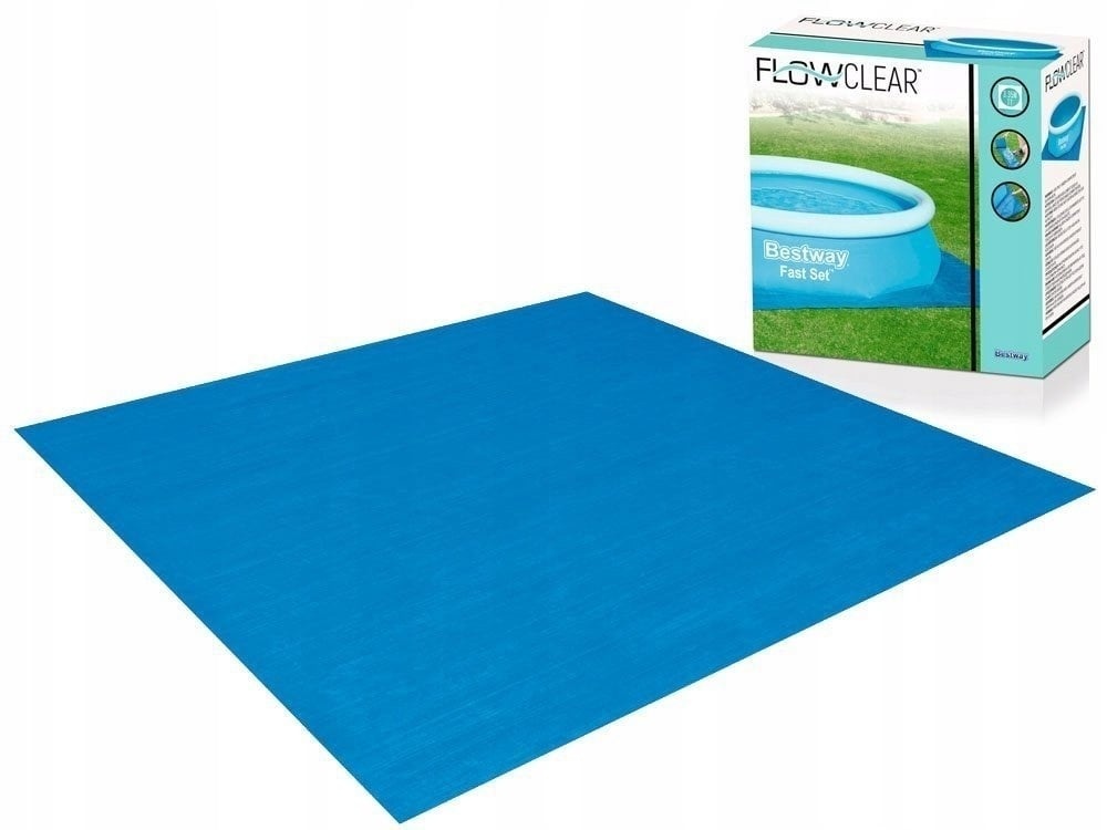 Zwembad Grondzeil 396x396 cm Blauw Vinyl | 33% Korting