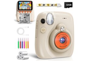 Kindercamera met 34% Korting | 48MP, 3" HD Scherm, Printpapier