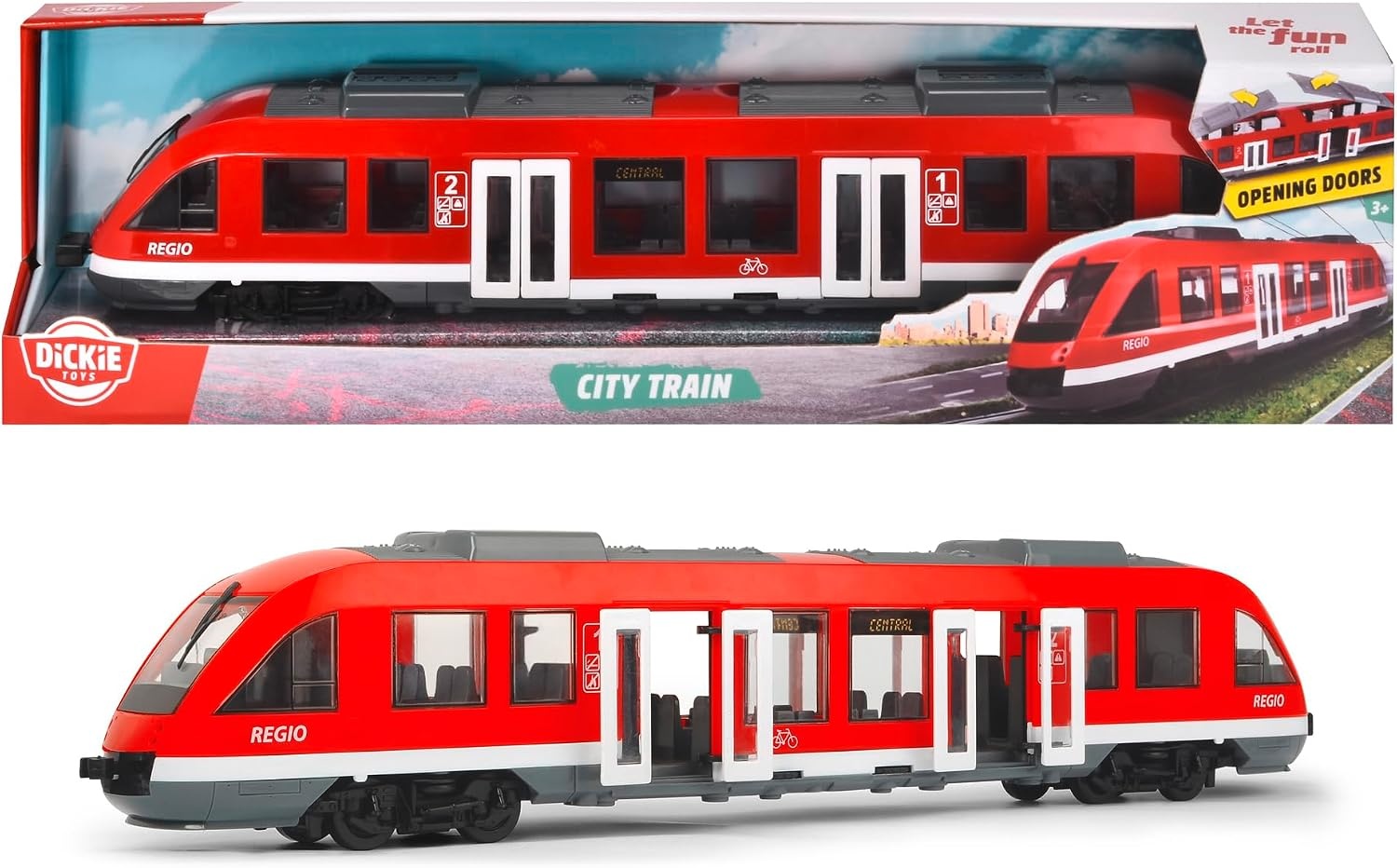 Dickie City train z otwieranymi drzwiami