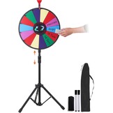VEVOR Promotiewiel 18 inch met 14 Vakken en Verstelbaar Statief - Zwart