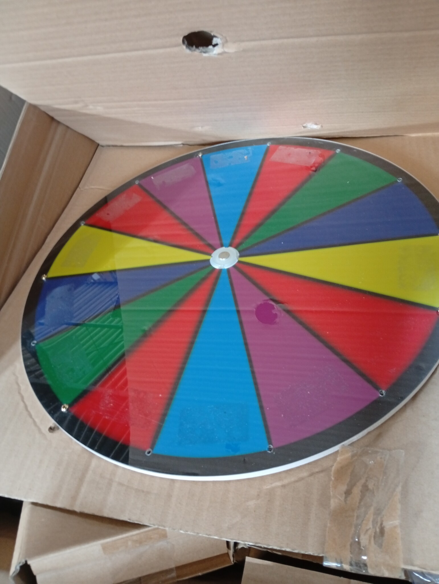VEVOR Promotiewiel 18 inch met 14 Vakken en Verstelbaar Statief - Zwart