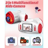 Usteetic camera voor kinderen, 1080p digitale camera, kinderen, kerstcadeau, speelgoed voor jongens en meisjes, ruimteschip