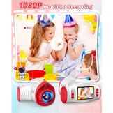 Usteetic camera voor kinderen, 1080p digitale camera, kinderen, kerstcadeau, speelgoed voor jongens en meisjes, ruimteschip