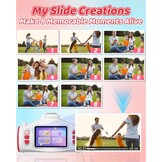 Usteetic camera voor kinderen, 1080p digitale camera, kinderen, kerstcadeau, speelgoed voor jongens en meisjes, ruimteschip