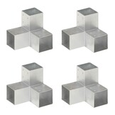 vidaXL Paalverbindingen 4 st Y-vorm 91x91 mm gegalvaniseerd metaal