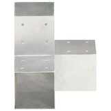 vidaXL Paalverbindingen 4 st Y-vorm 91x91 mm gegalvaniseerd metaal