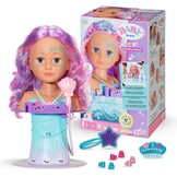 BABY born Sister Zeemeermin stijlhoofd, Ideaal voor kinderhandjes, bevordert creativiteit, empathie & sociale vaardigheden, 3+ jaar, Inclus. zeestervormige haarborstel, Tiara & haarspeltjes, 37 cm