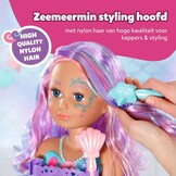 BABY born Sister Zeemeermin stijlhoofd, Ideaal voor kinderhandjes, bevordert creativiteit, empathie & sociale vaardigheden, 3+ jaar, Inclus. zeestervormige haarborstel, Tiara & haarspeltjes, 37 cm