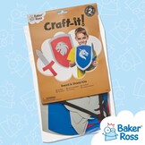 Baker Ross Mosrubber-knutselsets "zwaard & schild" voor kinderen om te knutselen - creatieve schuimrubberen knutselsets voor kinderen (2 stuks)