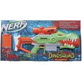 Lanzador de dardos motorizado Nerf DinoSquad Rex-Rampage, clip de 10 dardos, 20 dardos Nerf, porta-dardos de 10 dardos, diseño de dinosario T-Rex