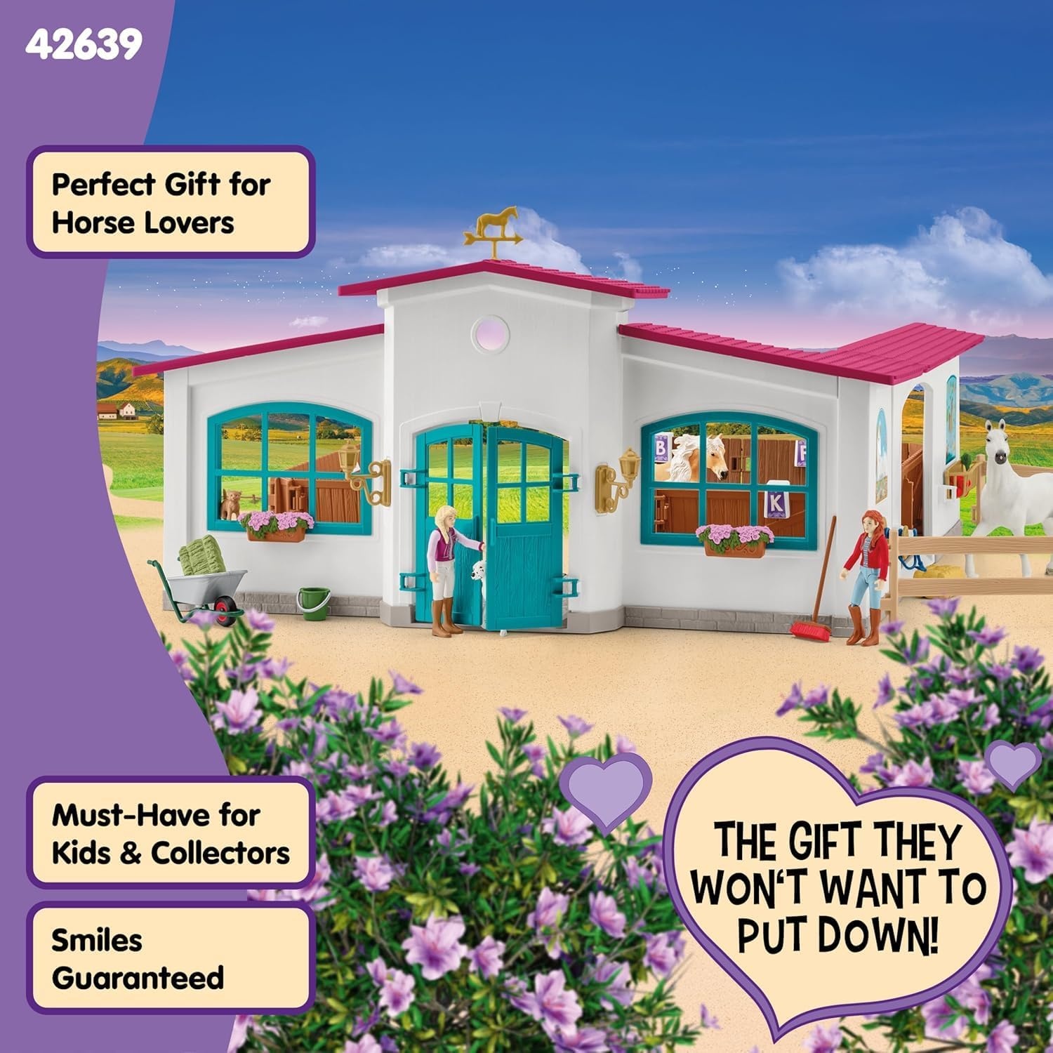 schleich HORSE CLUB Riding Hall Peppertree 42639 With obstacles, paddock and lots of accessories Nice gift for girls and boys earth toys from 5 years Set of 179 pieces | With obstacles, paddock and many accessories, great gift for girls and boys, horse to