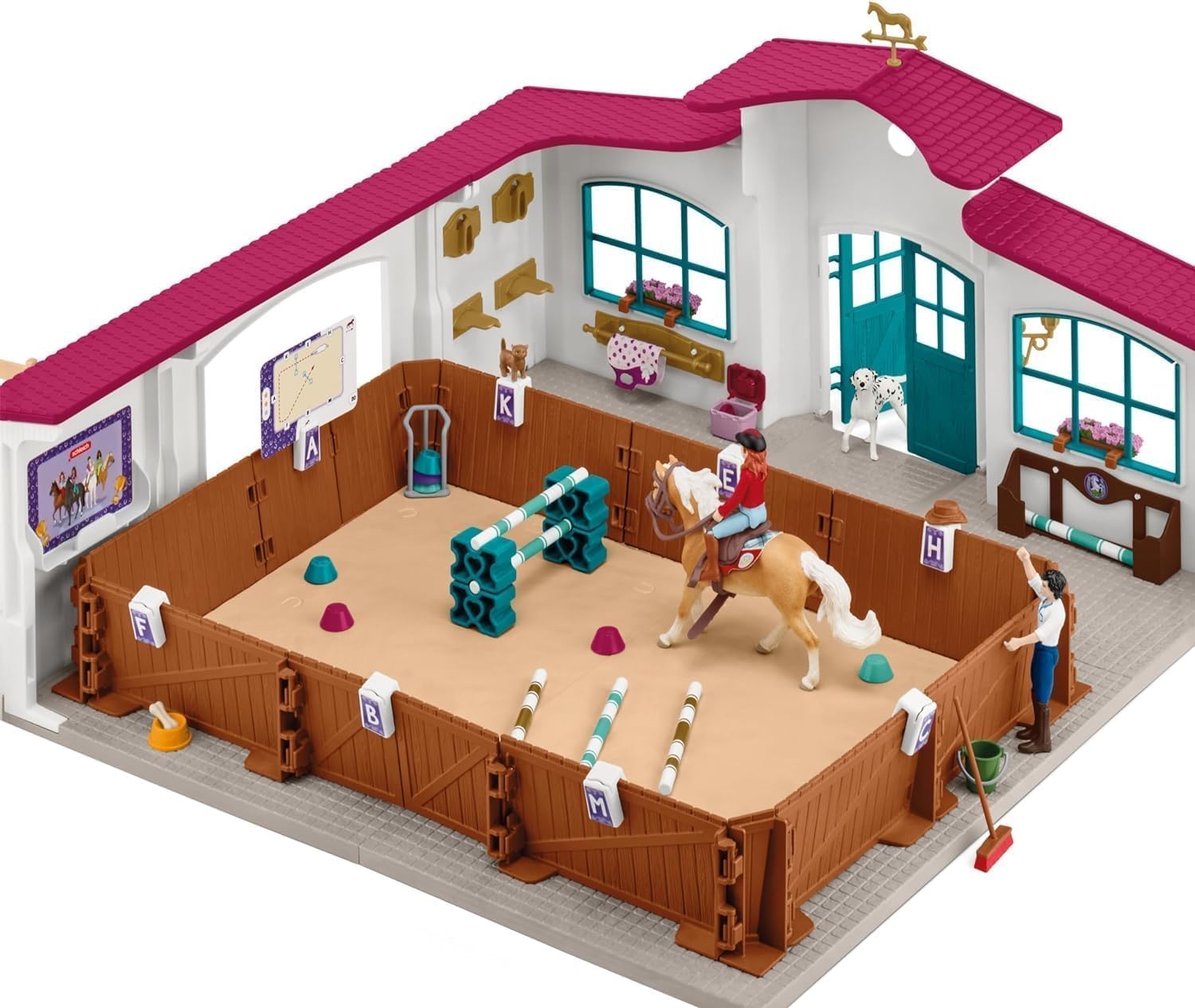 schleich HORSE CLUB Riding Hall Peppertree 42639 With obstacles, paddock and lots of accessories Nice gift for girls and boys earth toys from 5 years Set of 179 pieces | With obstacles, paddock and many accessories, great gift for girls and boys, horse to