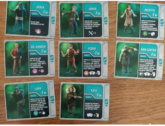 8 Karakterkaarten voor The Thing Norwegian Outpost Bordspel