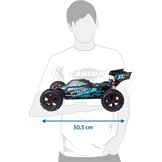 Carson 500409081 1:8 Virus 4.2 XL 100% RTR black/turquoise- RC car, remote controlled car, speed up to 80km/h, 100% RTR model, remote control included