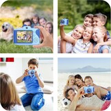 ITSHINY Digitale Kindercamera met 2,4 inch scherm, 1080P HD en 32GB SD kaart - Blauw