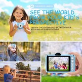 Kinderfotocamera - Camera voor Kinderen met Groot Display van 3,5 Inch, 1080P HD 12 MP, geïntegreerde SD-kaart, 32 GB, USB Oplaadbaar, Digitale Camera, Meisjes, Jongens, Verjaardag, Kerstmis, Geschenk