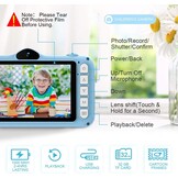 Kinderfotocamera - Camera voor Kinderen met Groot Display van 3,5 Inch, 1080P HD 12 MP, geïntegreerde SD-kaart, 32 GB, USB Oplaadbaar, Digitale Camera, Meisjes, Jongens, Verjaardag, Kerstmis, Geschenk