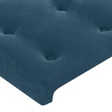 vidaXL Hoofdbord Fluweel Donkerblauw 100x5x78/88 cm - 83% Korting