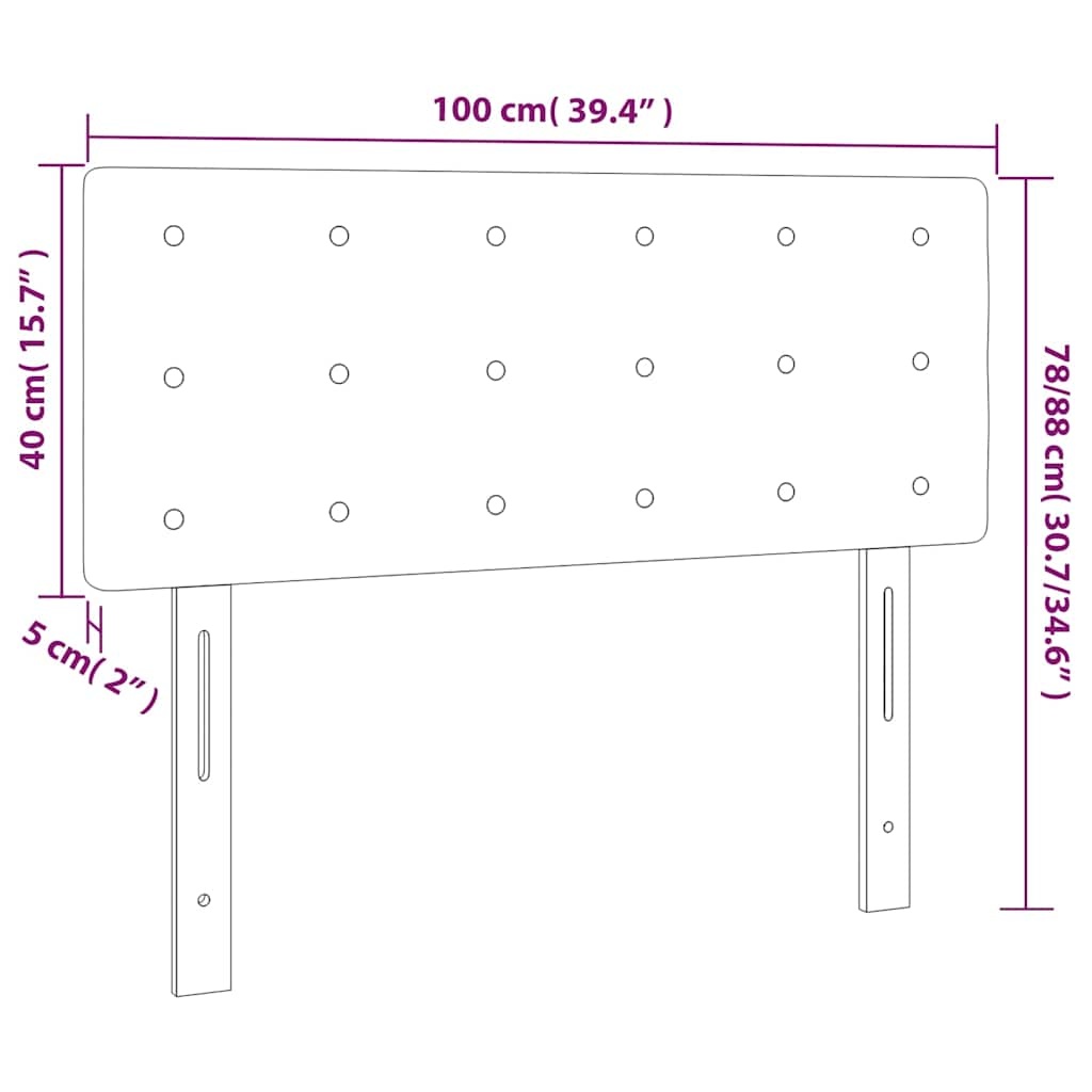 vidaXL Hoofdbord Fluweel Donkerblauw 100x5x78/88 cm - 83% Korting