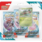 Pokémon - Verzamelkaartspel: 3-pack-blister Karmesin & Purpur – reisgenoten: Yanmega (3 boosterpacks & 1 holografische promokaart)