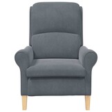 Fauteuil Donkergrijs Fluweel - 41% Korting