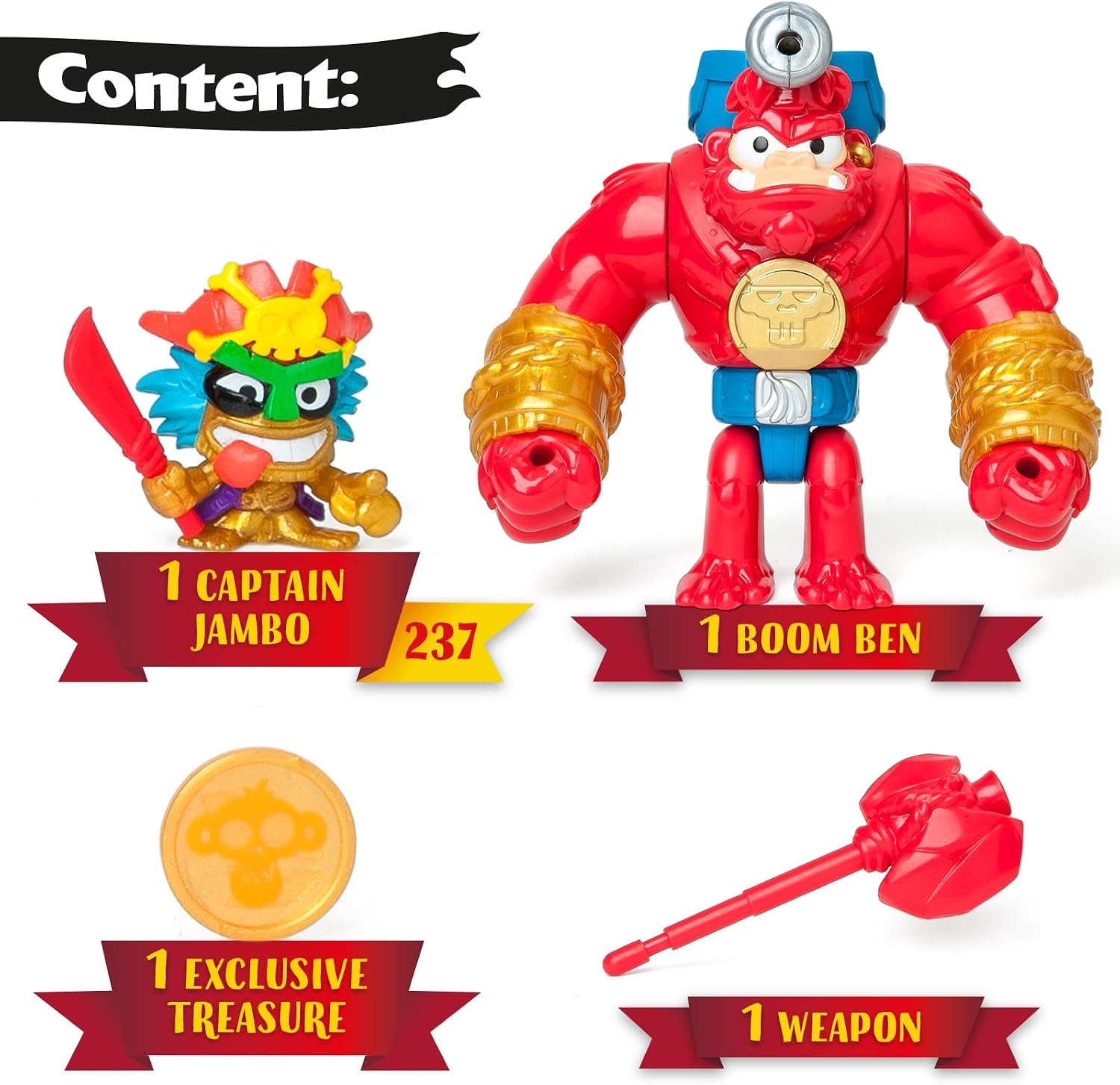 Piratix Boom Ben Gorilla met Piratenfiguur - 34% Korting