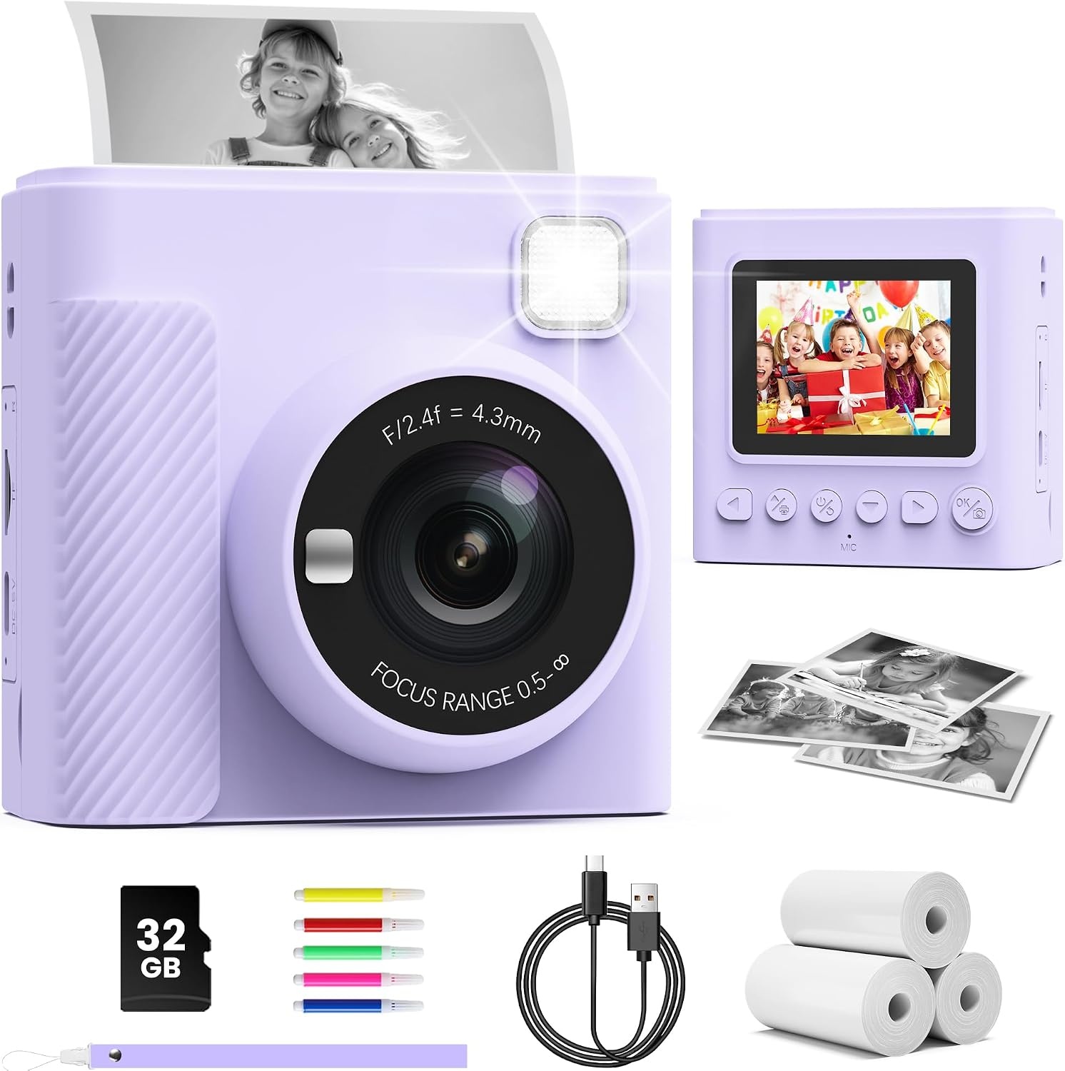TIATUA Kindercamera Direct Print - 58% Korting!
