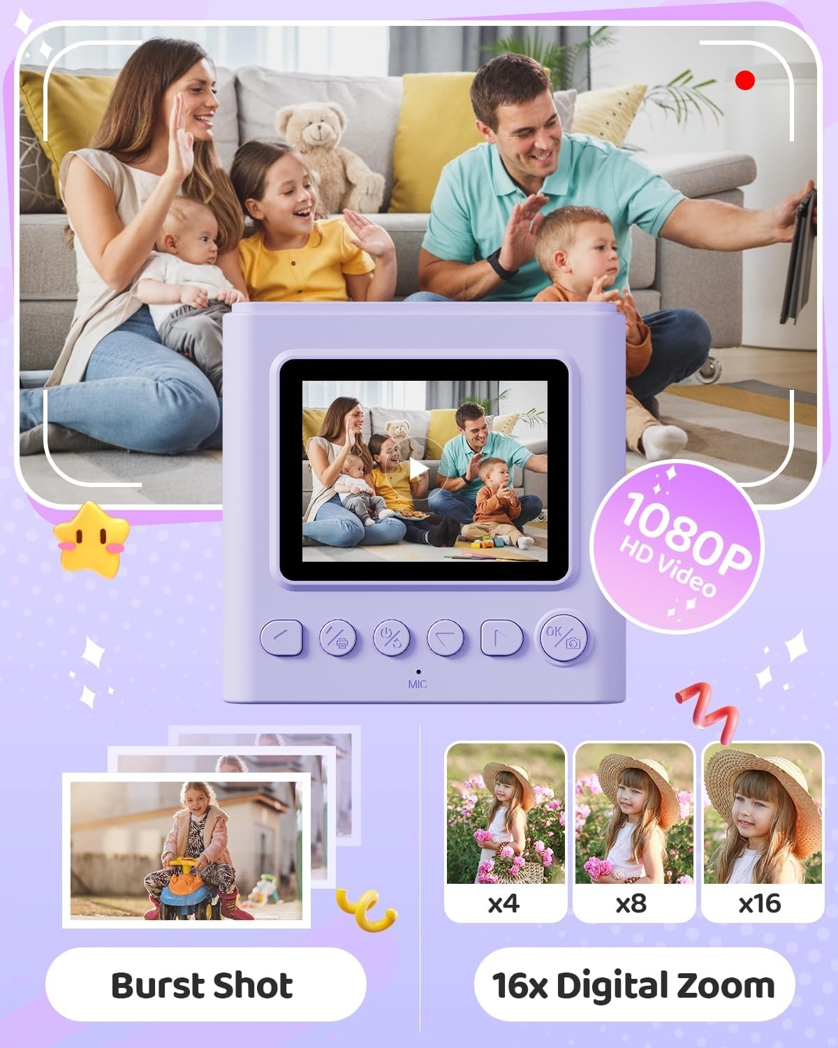 TIATUA Kindercamera Direct Print - 58% Korting!